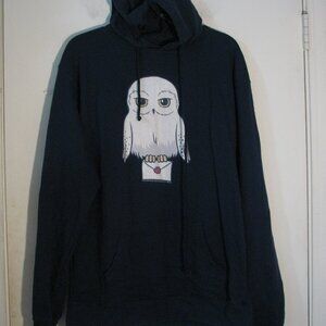 * Delta Fleece Hoodie Sweatshirt 2XL Plus Size Owl Harry Potter Blue Like New